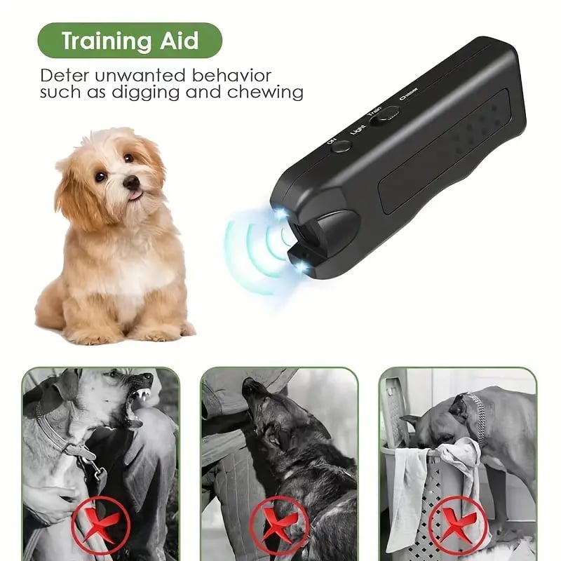 🔥Hot Sale🔥Handheld Bark Control Luminous Ultrasonic Dog Repeller