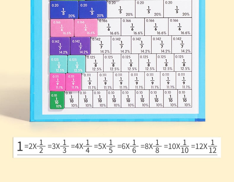 🔥Montessori Magnetic Book Fraction Puzzle For Children