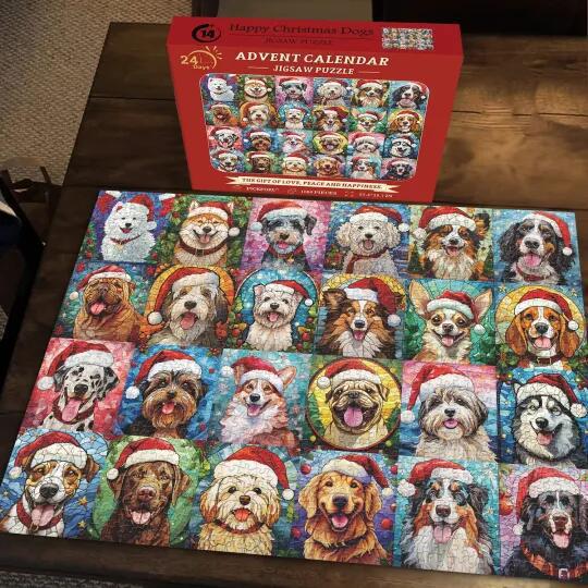 Happy Christmas Cats Advent Calendar Jigsaw Puzzle 1000 Pieces