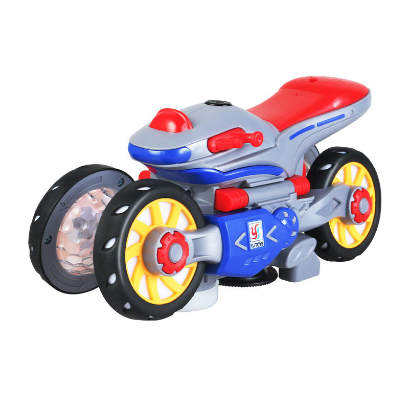 🎁[Best Gift For Kid]💥New Electric Light and Music Deformation Motorcycle