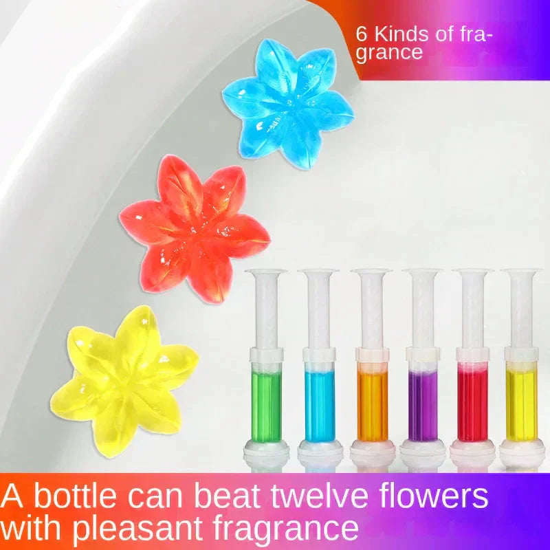 Flower Aromatic Toilet Bowl Cleaner Gel for Deodorizing and Disinfecting