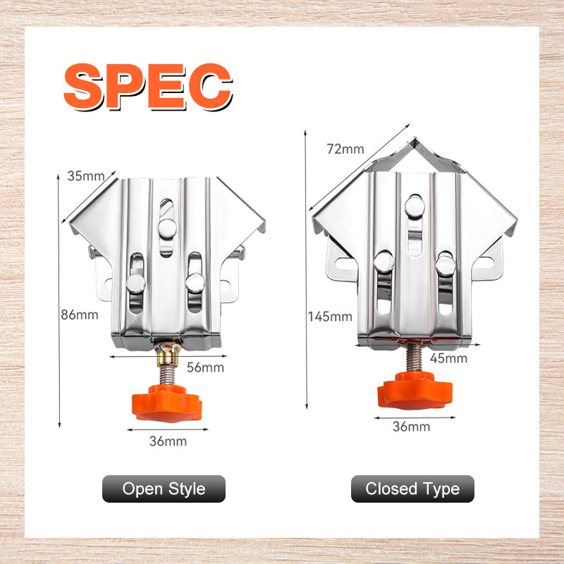 Multipurpose Stainless Steel 90 Degree Corner Clamp