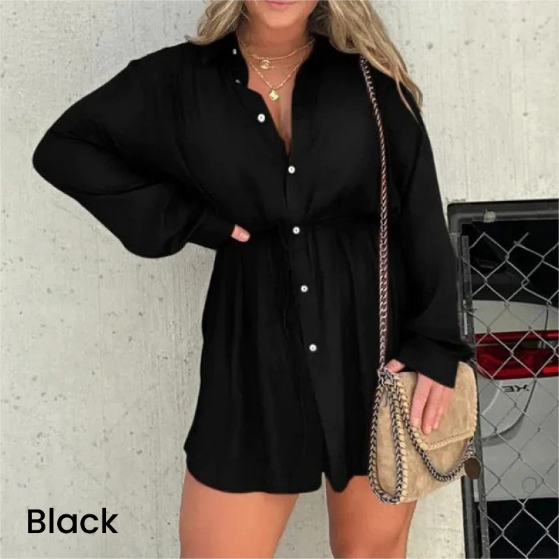 Women's Solid Color Long Sleeve Shirt Suit(Buy 2 Get 10% Off)