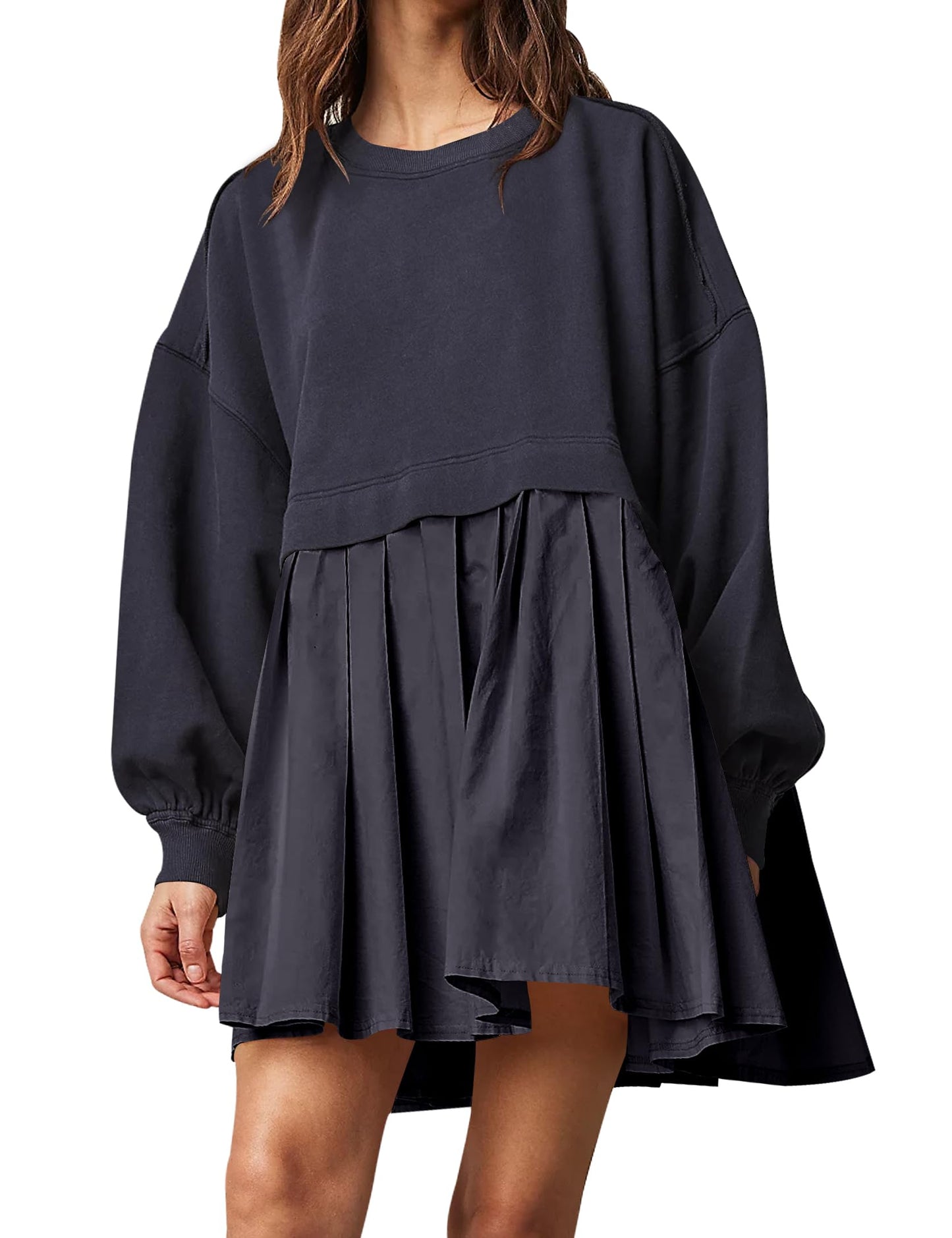 49% OFF🔥Womens Oversized Sweatshirt Dress Crewneck Mini Dress🎁(Buy 2 Get 10% Off，Buy 3 Get 20% Off)