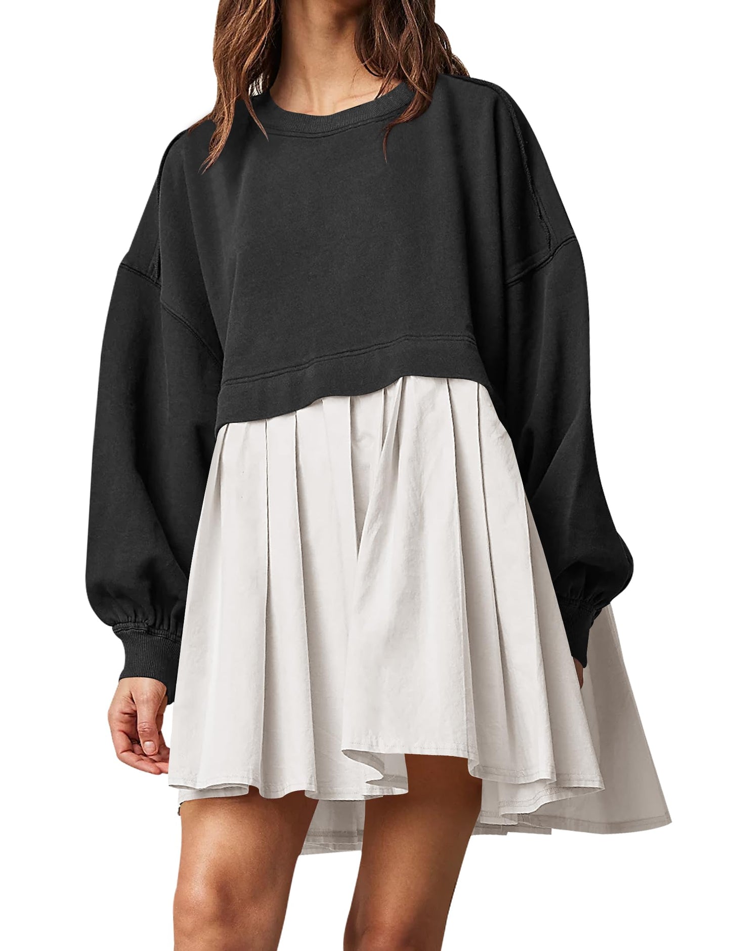 49% OFF🔥Womens Oversized Sweatshirt Dress Crewneck Mini Dress🎁(Buy 2 Get 10% Off，Buy 3 Get 20% Off)