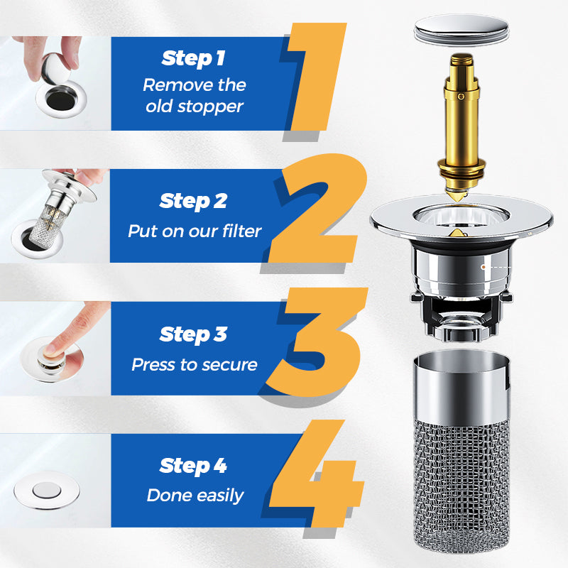 💥Universal Pop-up Sink Drain Filter（BUY 3 GET 5 FREE）