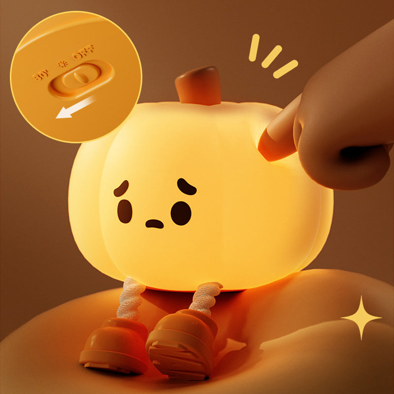 Gift Choice - Cute Dimmable Silicone Pumpkin Nightlight Lamp