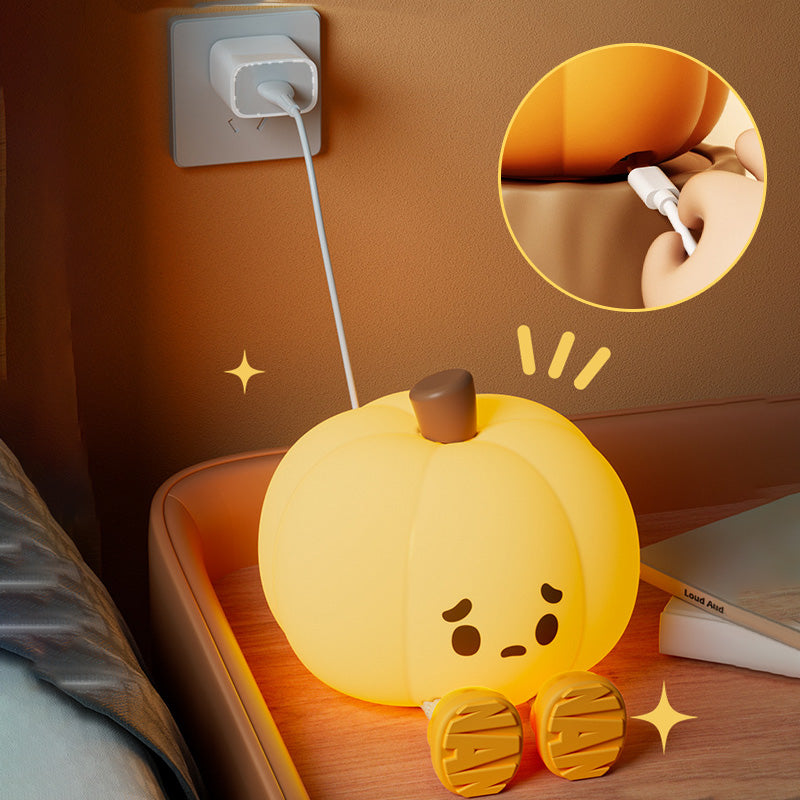 Gift Choice - Cute Dimmable Silicone Pumpkin Nightlight Lamp