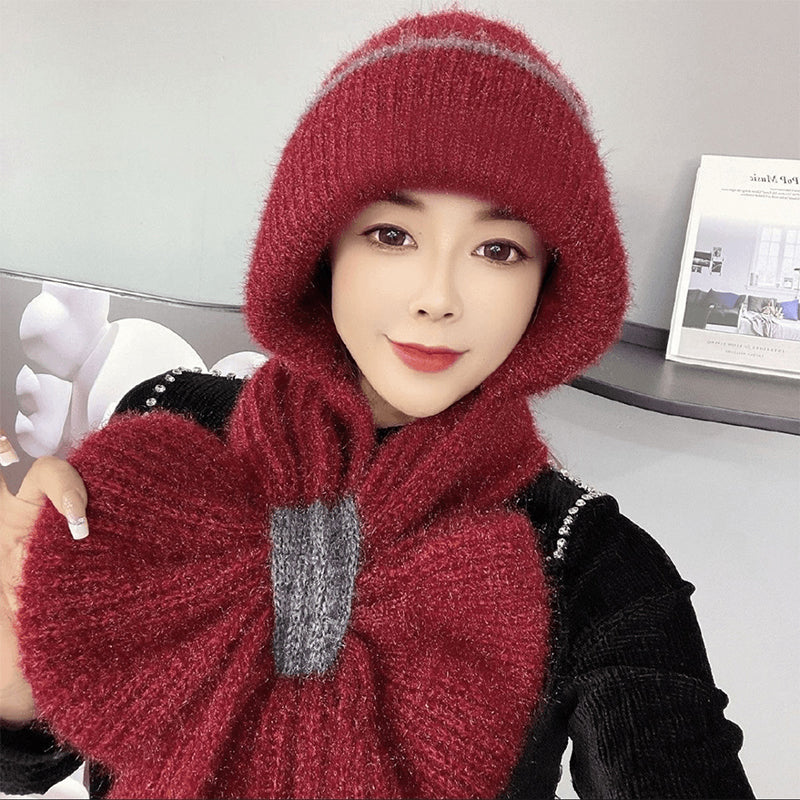 Women's Integrated Ear Protection Windproof Cap Scarf