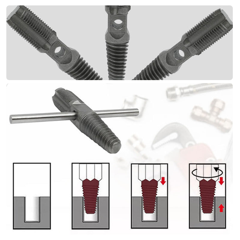 Dual-Use Pipe Thread Repair Extractor Kit