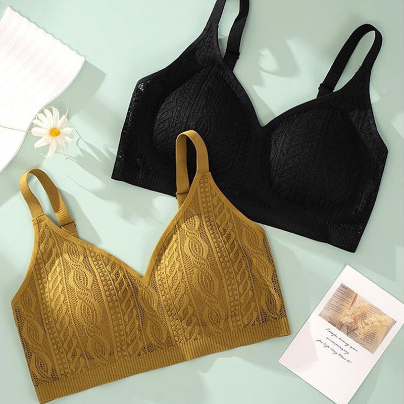 Seamless Wireless Elastic Lace Bra