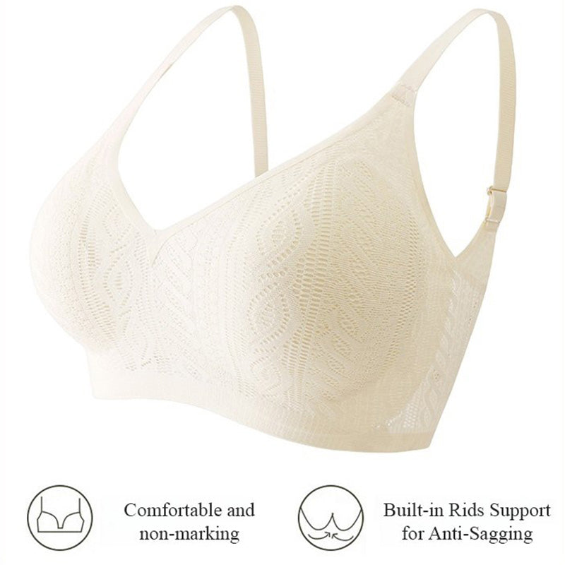 Seamless Wireless Elastic Lace Bra