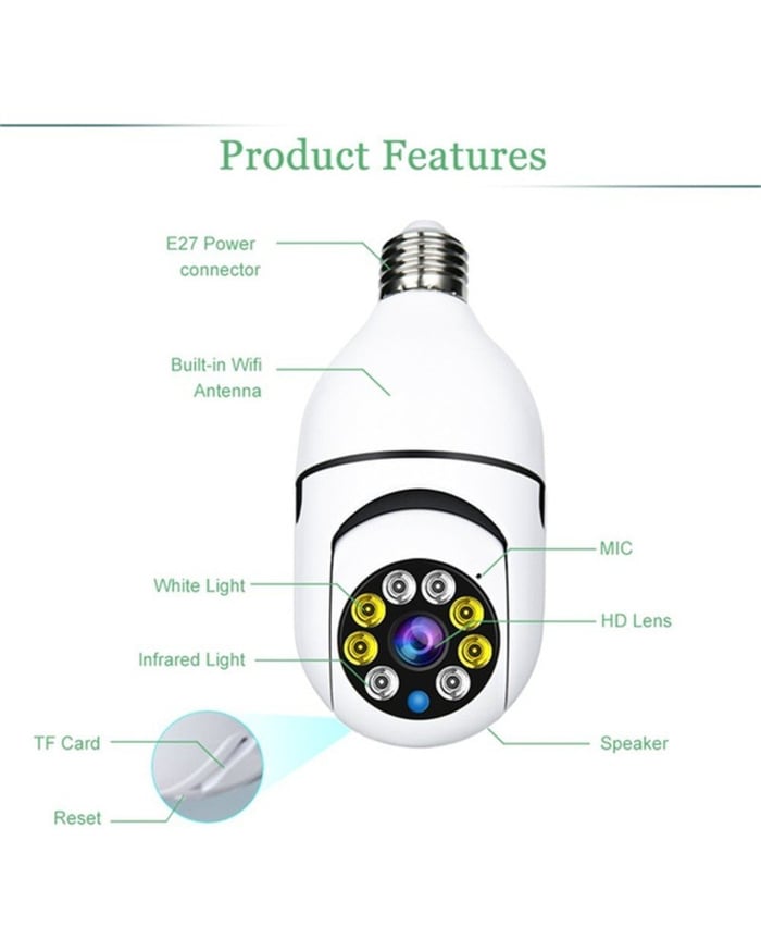 🔥 Hot Sale 50% off🔥Wireless Wifi Light Bulb Camera Security Camera