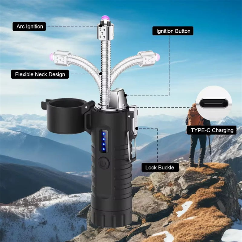 Retractable Swivel Hose Electronic Lighter